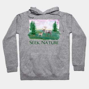 Hiking Gift Hiker Design Seek Nature Deer Elk AT shirt Hoodie